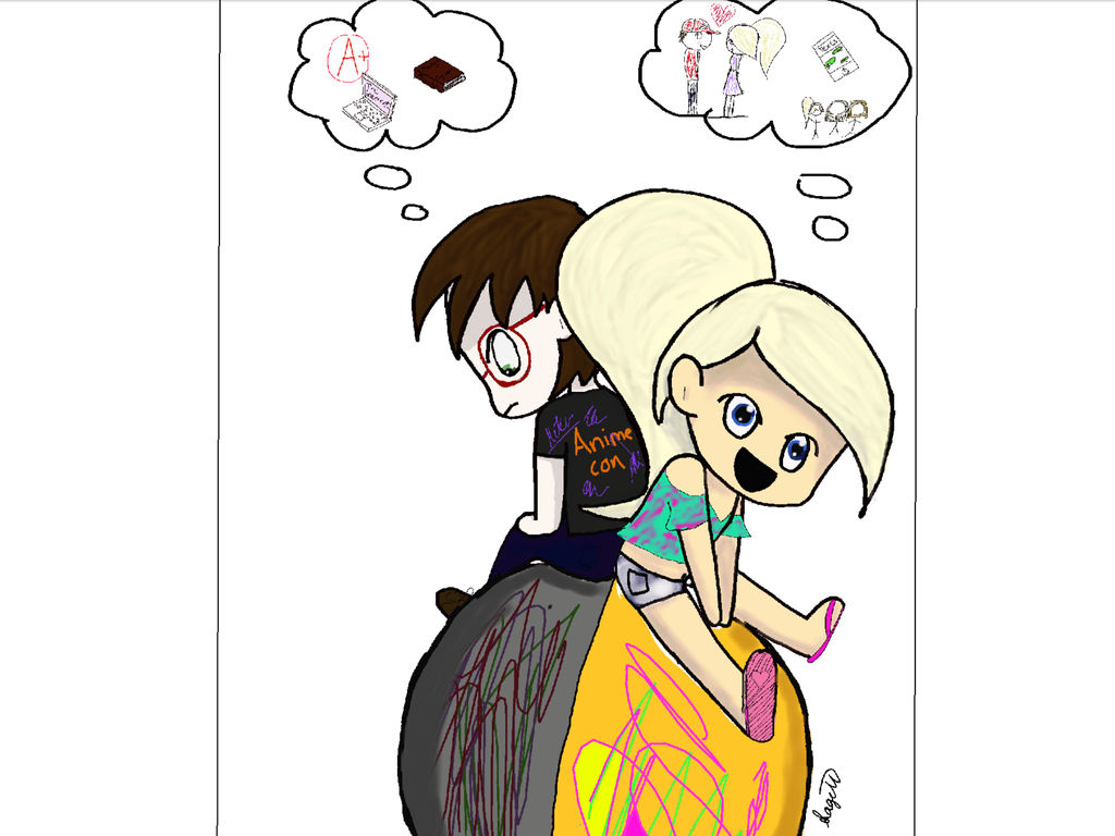 Chibi introvert and extrovert by RainbowDJCookie on DeviantArt