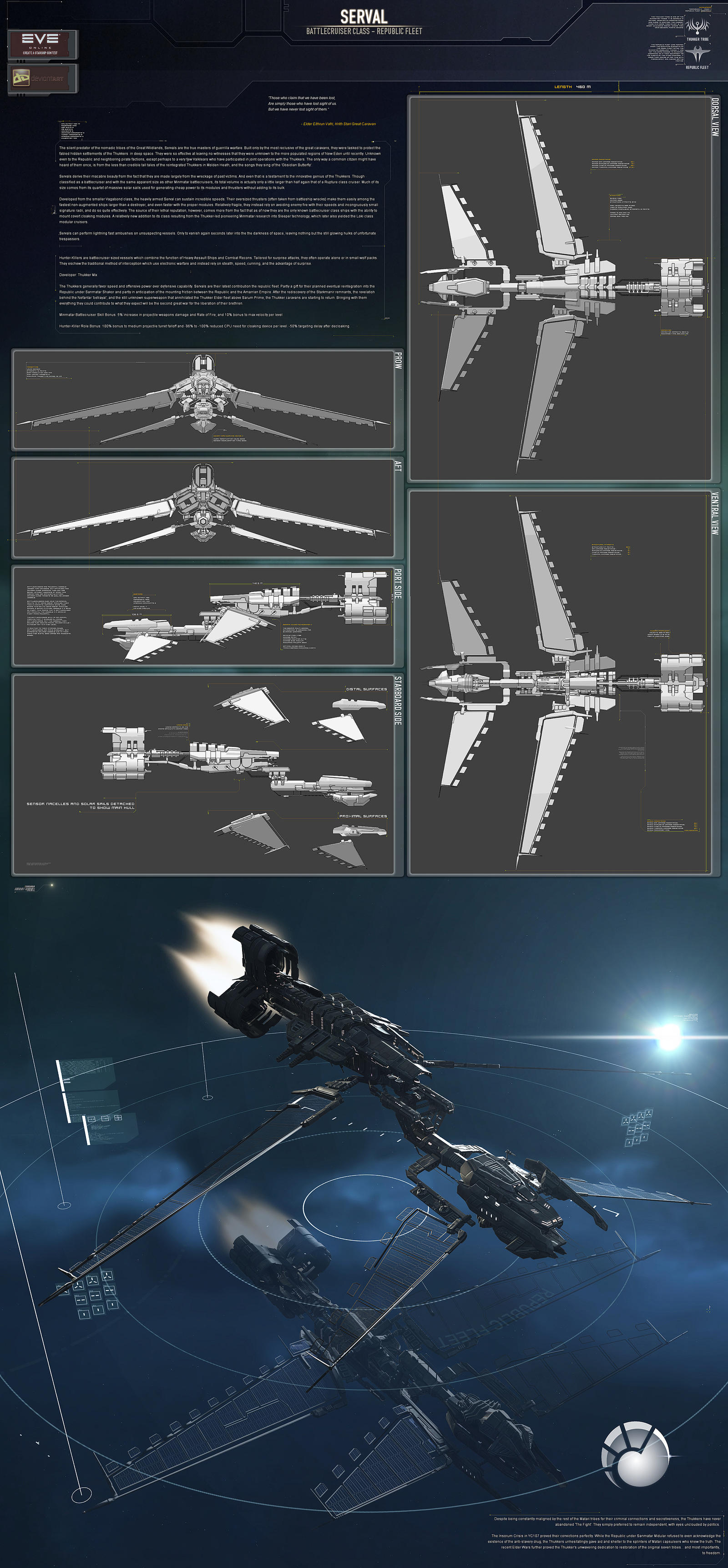 Serval Battlecruiser by AStepIntoOblivion