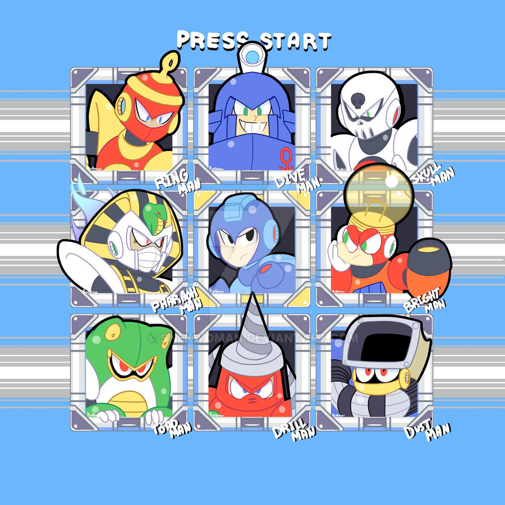 Mega Man 4 Stage Select by SnekWoman on DeviantArt