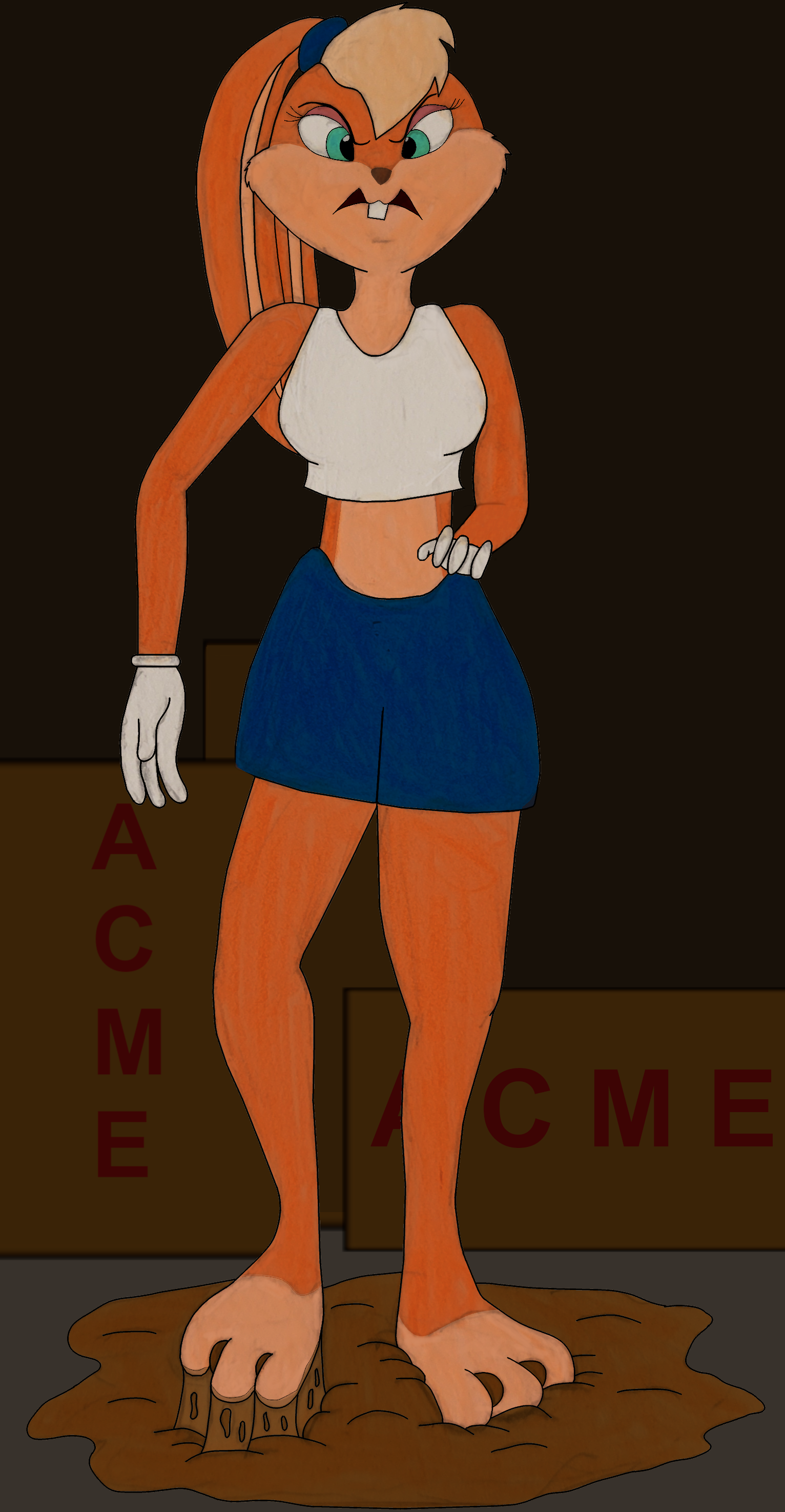Lola Bunny stuck in Acme glue by dhot9230 on DeviantArt