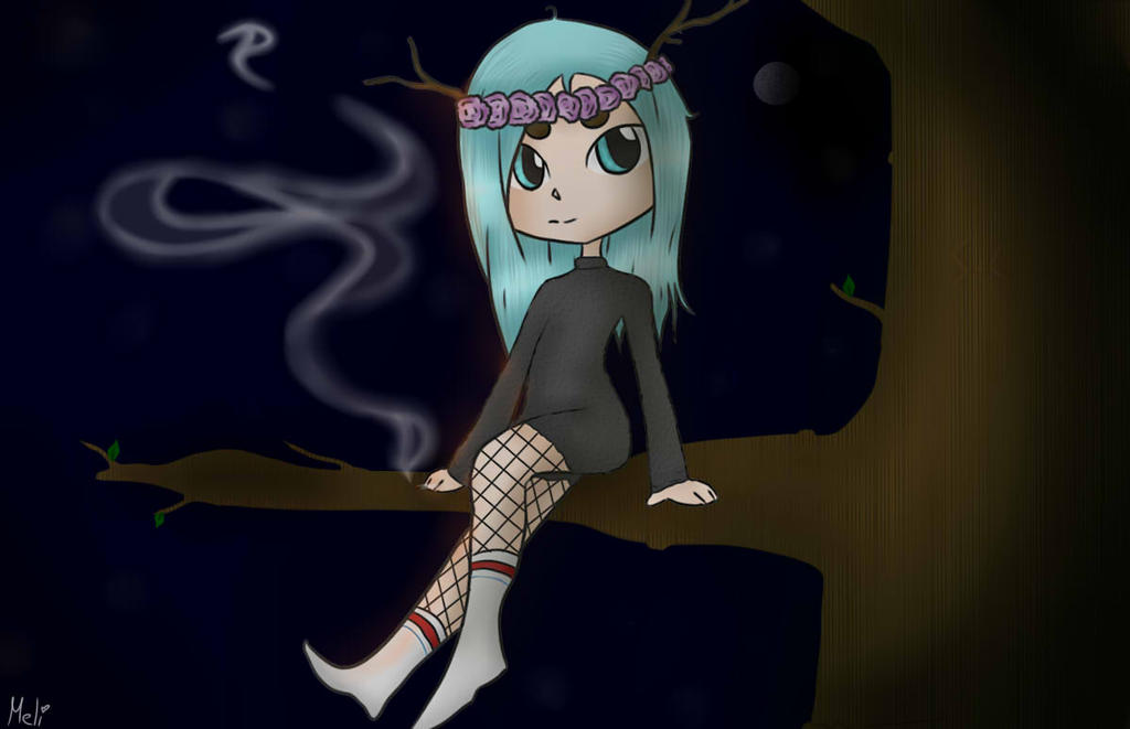 Sola chillin' on a tree.. lol by MeliChaan