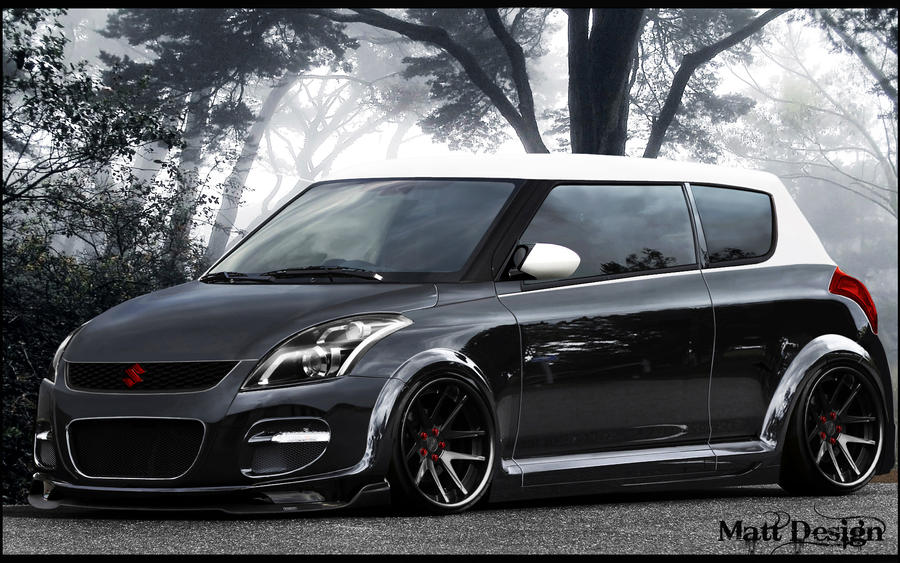 Suzuki Swift black and white