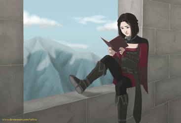 Skyrim: Serana - Afternoon reading