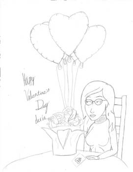 Valentine's Day card: Daria Morgendorffer