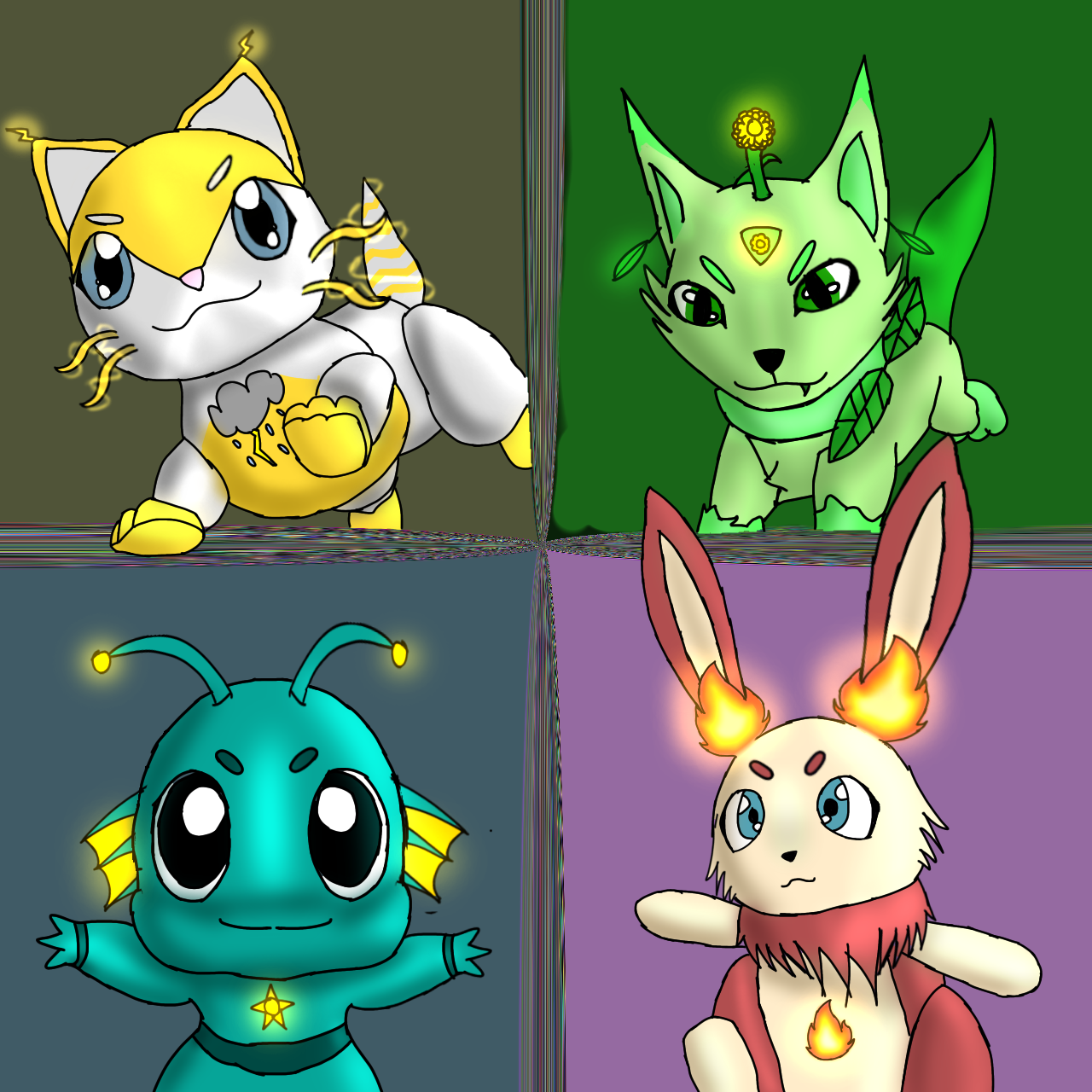 Recreations of Loomian Legacy starters by Zenillaa on DeviantArt