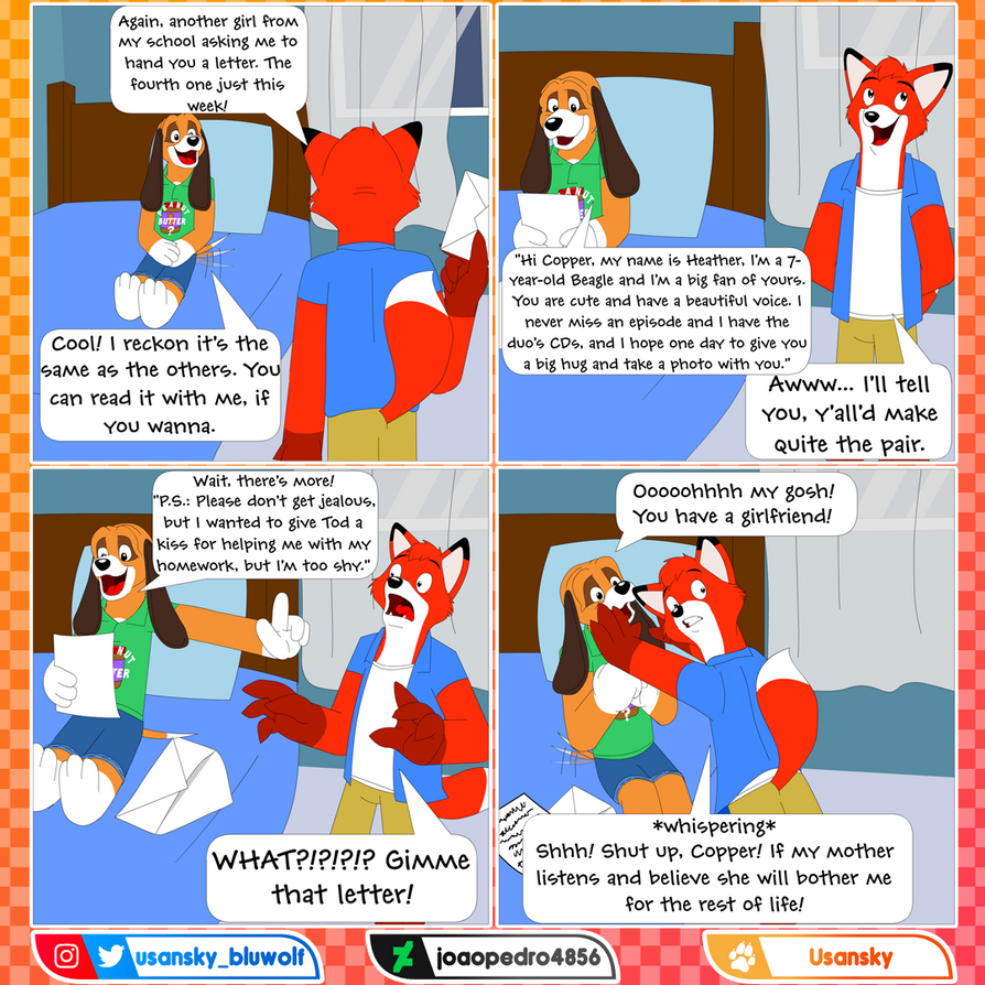 Tod and Copper: ''Fan Letter'' by joaopedro4856 on DeviantArt