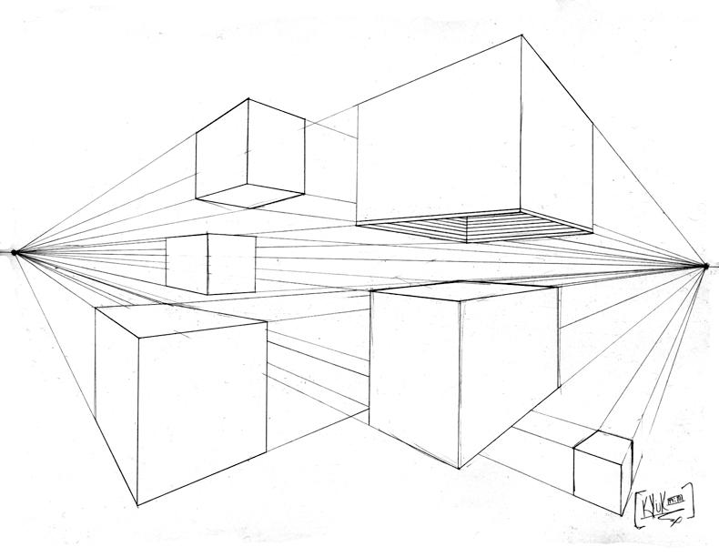Two Point Perspective Box Easy Two Point Perspective Boxes by InjoKEI on DeviantArt
