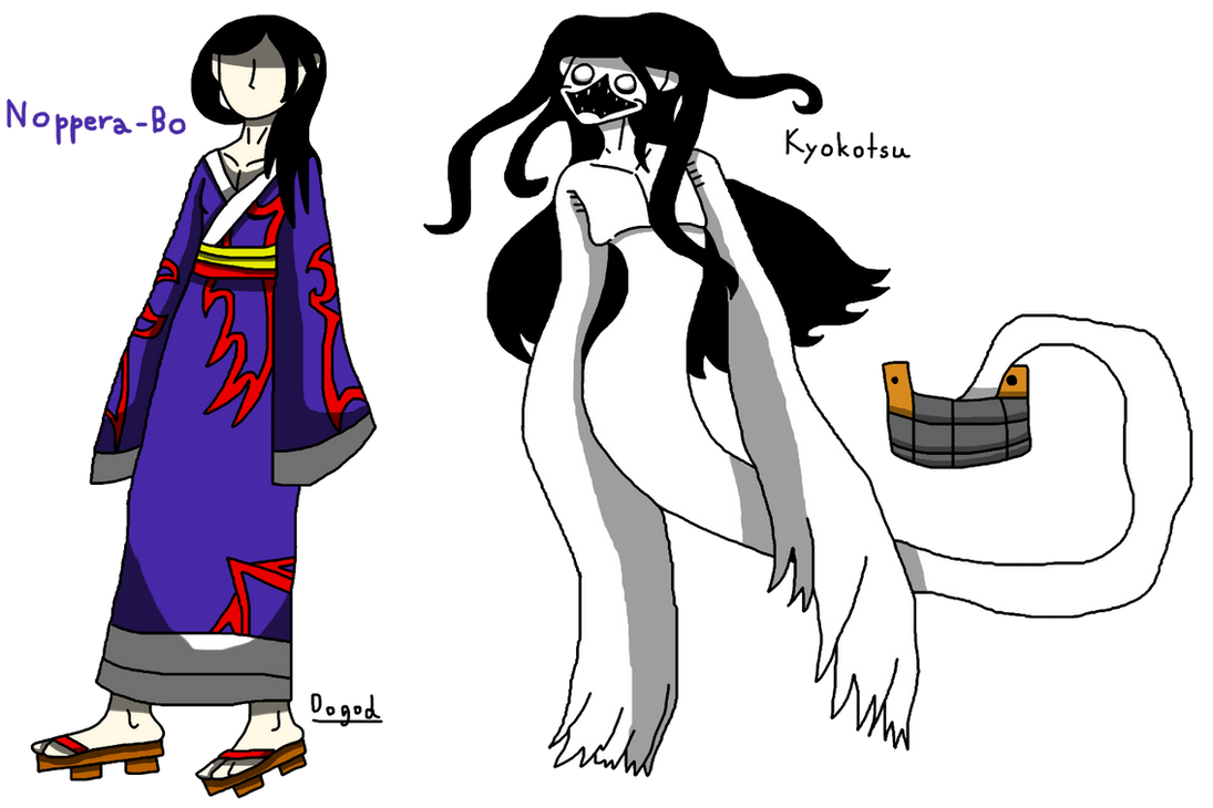 Face Less Yoki Faceless yokai and a well-inhabiting ghost by pokemondogod on DeviantArt