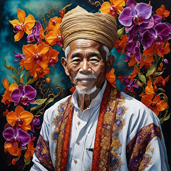 Malaysian old traditional man