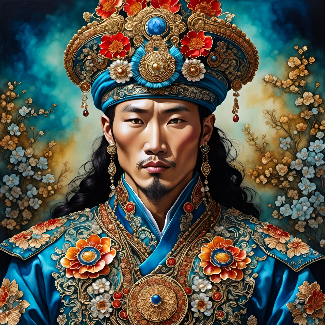 Portrait of Mongolian man by ArtStyleAlice on DeviantArt