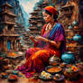 Nepalese spices woman