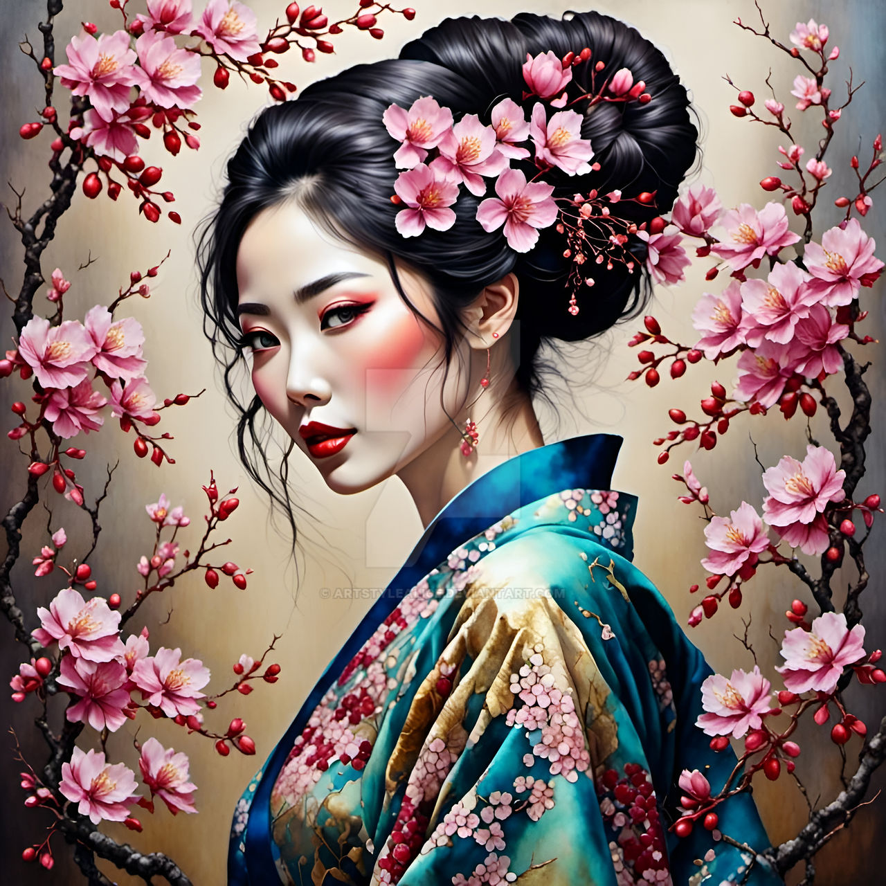Japanese cherry blossoms by ArtStyleAlice on DeviantArt