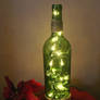 Lighted Wine Bottle with Jute Cording