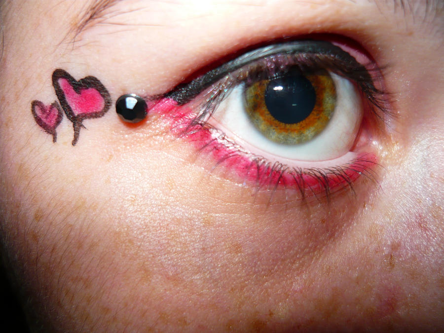 valetines day eye makeup (eye open)