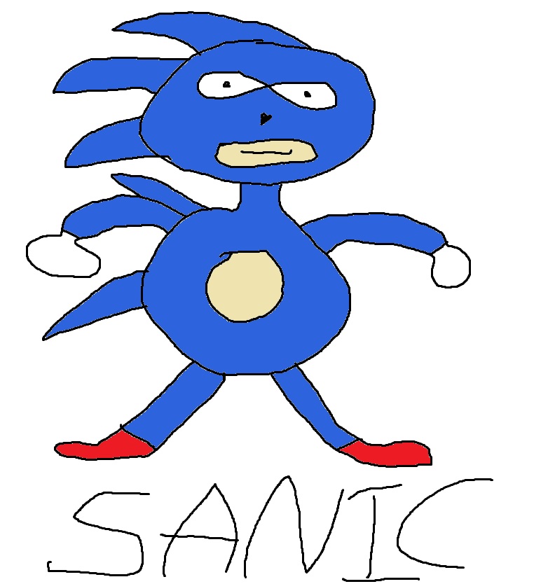 I DREW SANIC HEGEHOG