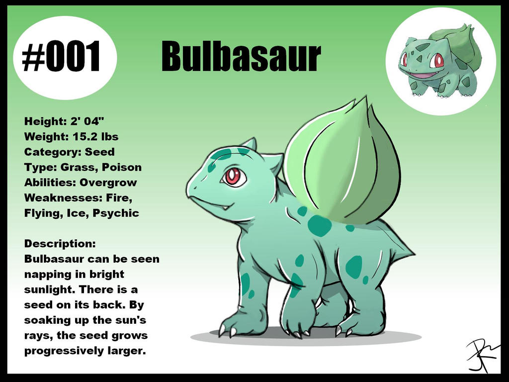 Bulbasaur vs. Rhyhorn by UGSF on DeviantArt