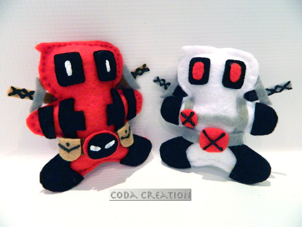 Deadpool Plushies-Original and X-Force