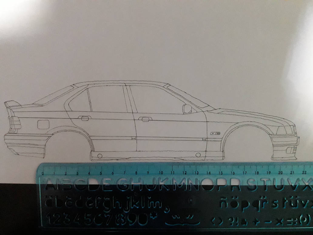 BMW 325i Sedan E36 1993 fourth Attempt Wip 11 By Integraldraws On bmw-325i-sedan-e36-1993-fourth-attempt-wip-11-by-integraldraws-on
