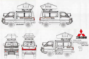 Mitsubishi delica star wagon camper 1993 complete