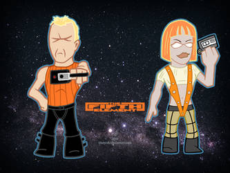 The Fifth Element Korben Dallas and Leeloo