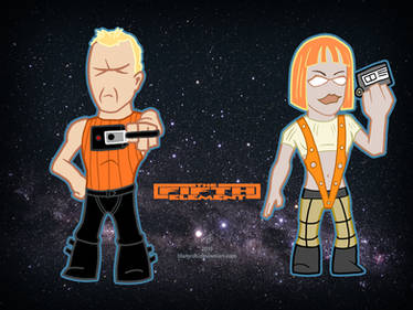 The Fifth Element Korben Dallas and Leeloo