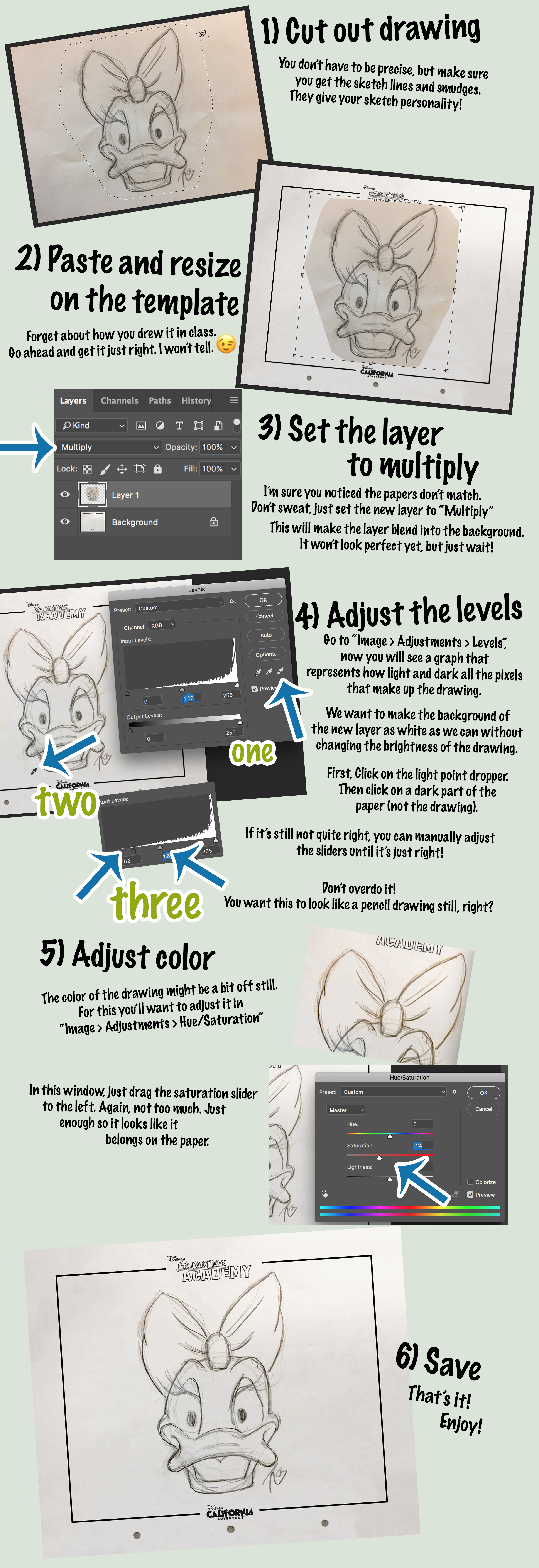 How to Use the Disney's Animation Academy Template by Blamrob
