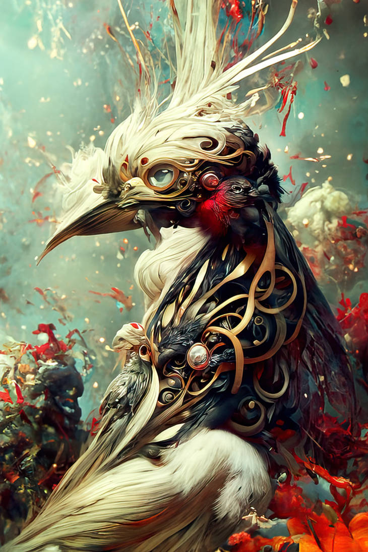 cosmic bird ix (made with AI) by humanzoodisco on DeviantArt