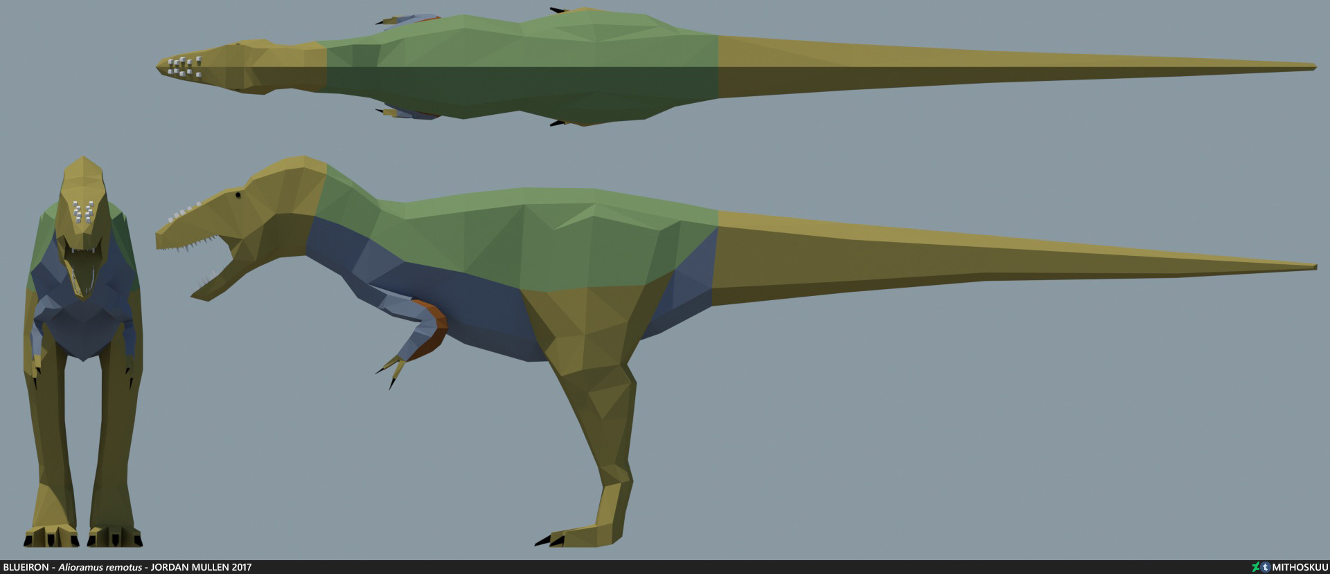 Alioramus remotus low poly