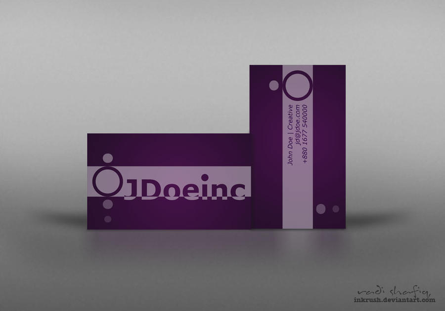 Sample Violet Business Card