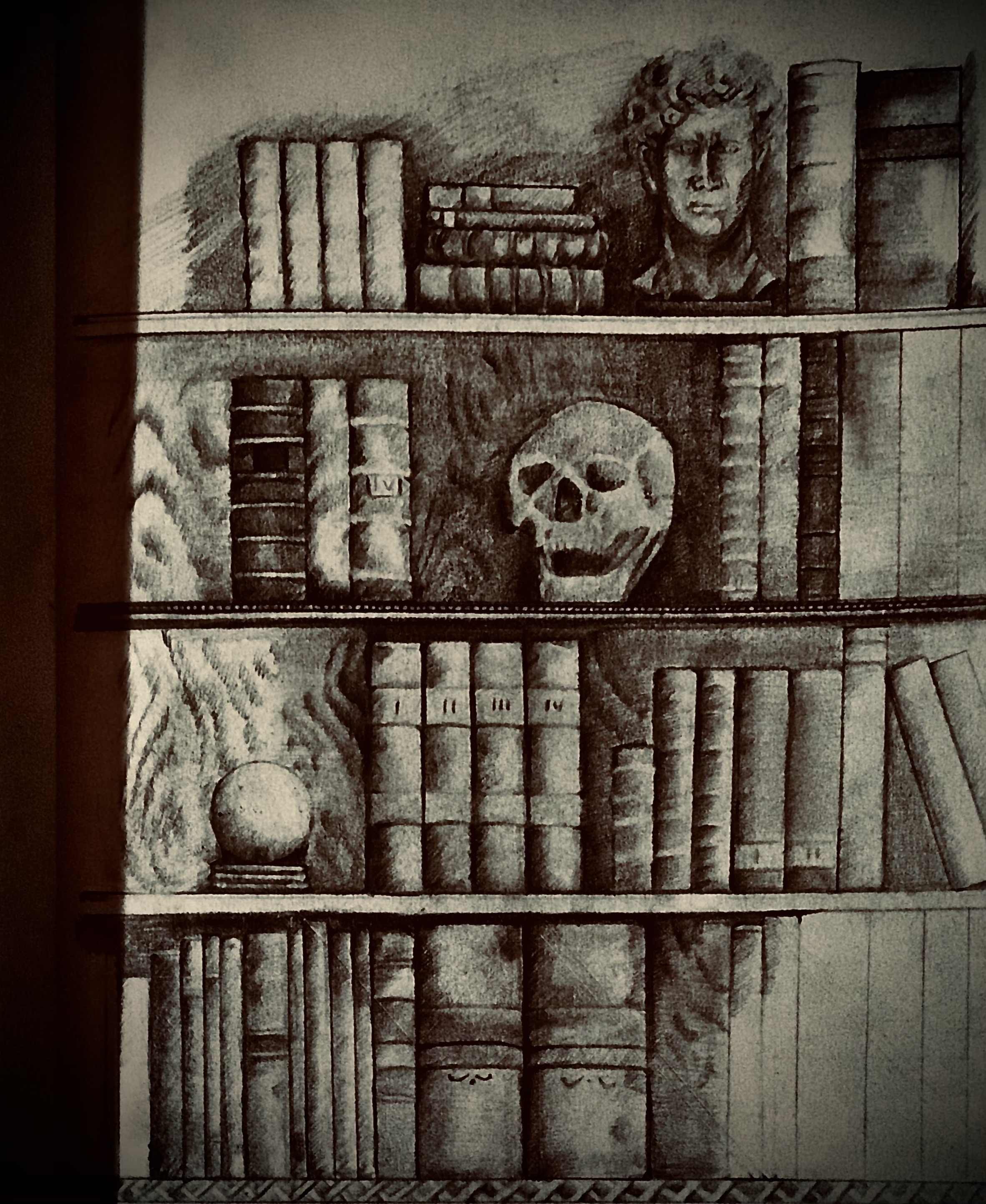 My Bookshelf in pencil by Isahakyan on DeviantArt