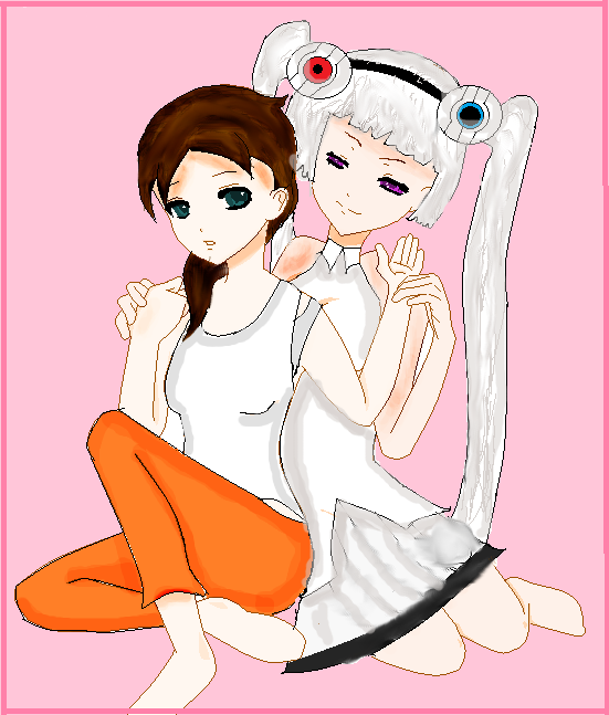 Glados x Chell - I don't hate you.