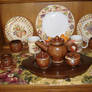wheel thrown ceramic tea set