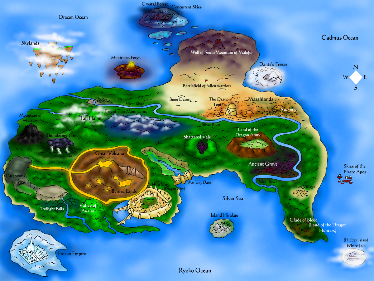 Map of the Dragon Lands by Seeraphine on DeviantArt
