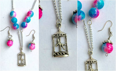 Cotton Candy Carousel Jewelry Set