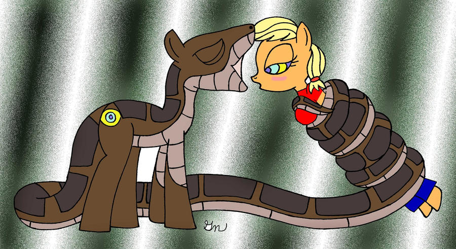 Kaa Pony and Applejack