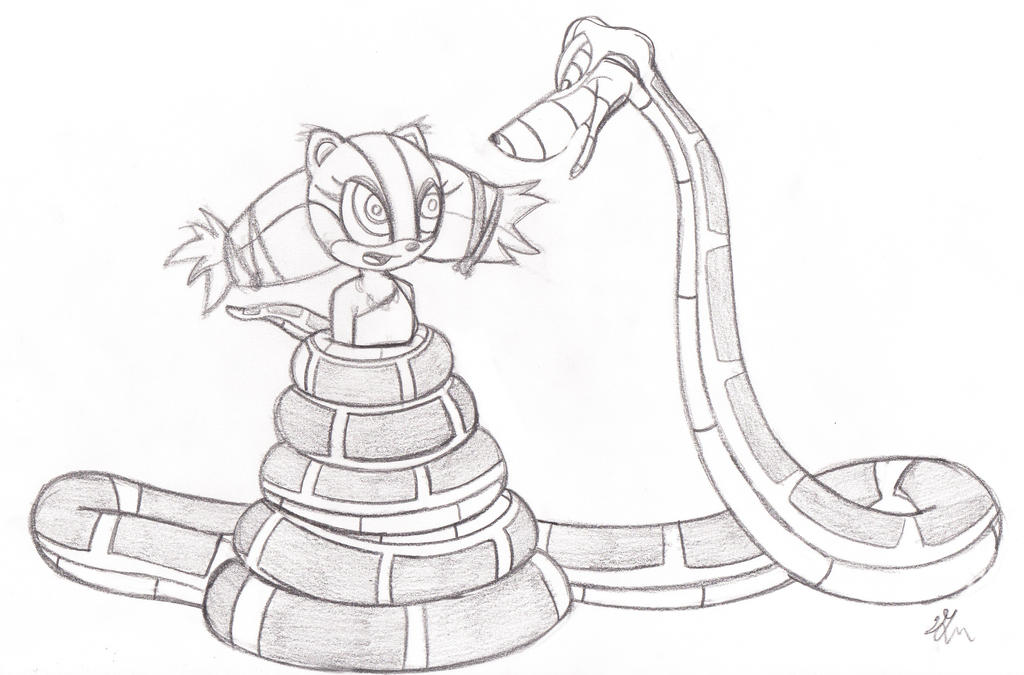 Kaa and Sticks Sketch by lol20 on DeviantArt