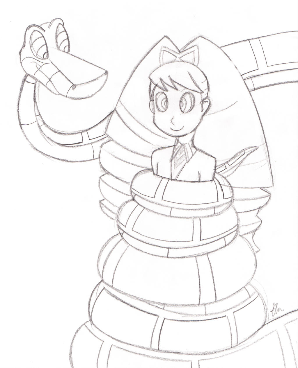 Kaa and Luna Platz sketch by lol20 on DeviantArt