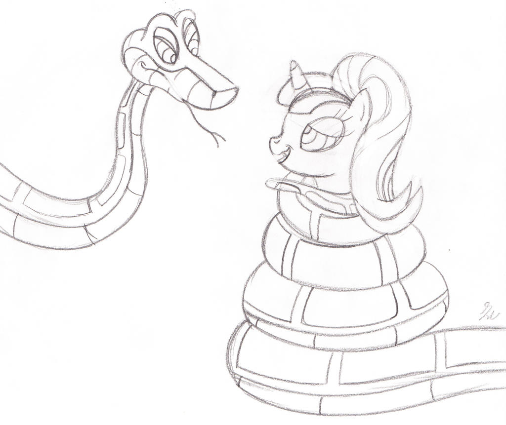 Kaa and Starlight Sketch by lol20 on DeviantArt