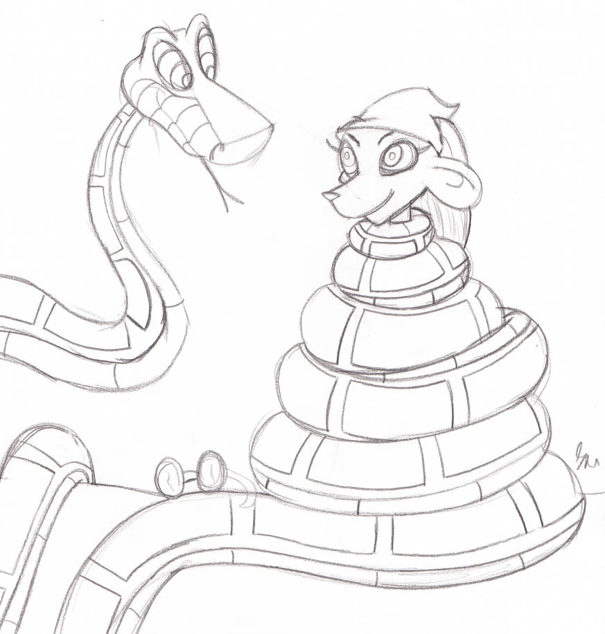 Kaa and Penelope sketch by lol20 on DeviantArt