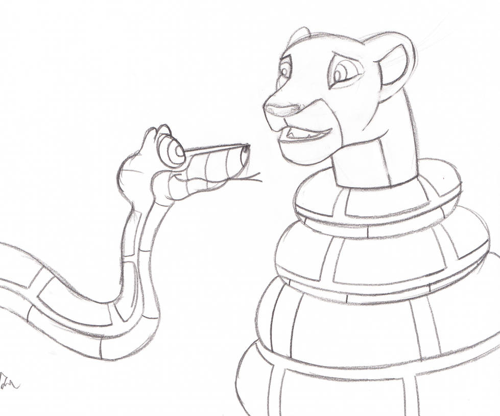Kaa and Nala Redraw Sketch by lol20 on DeviantArt
