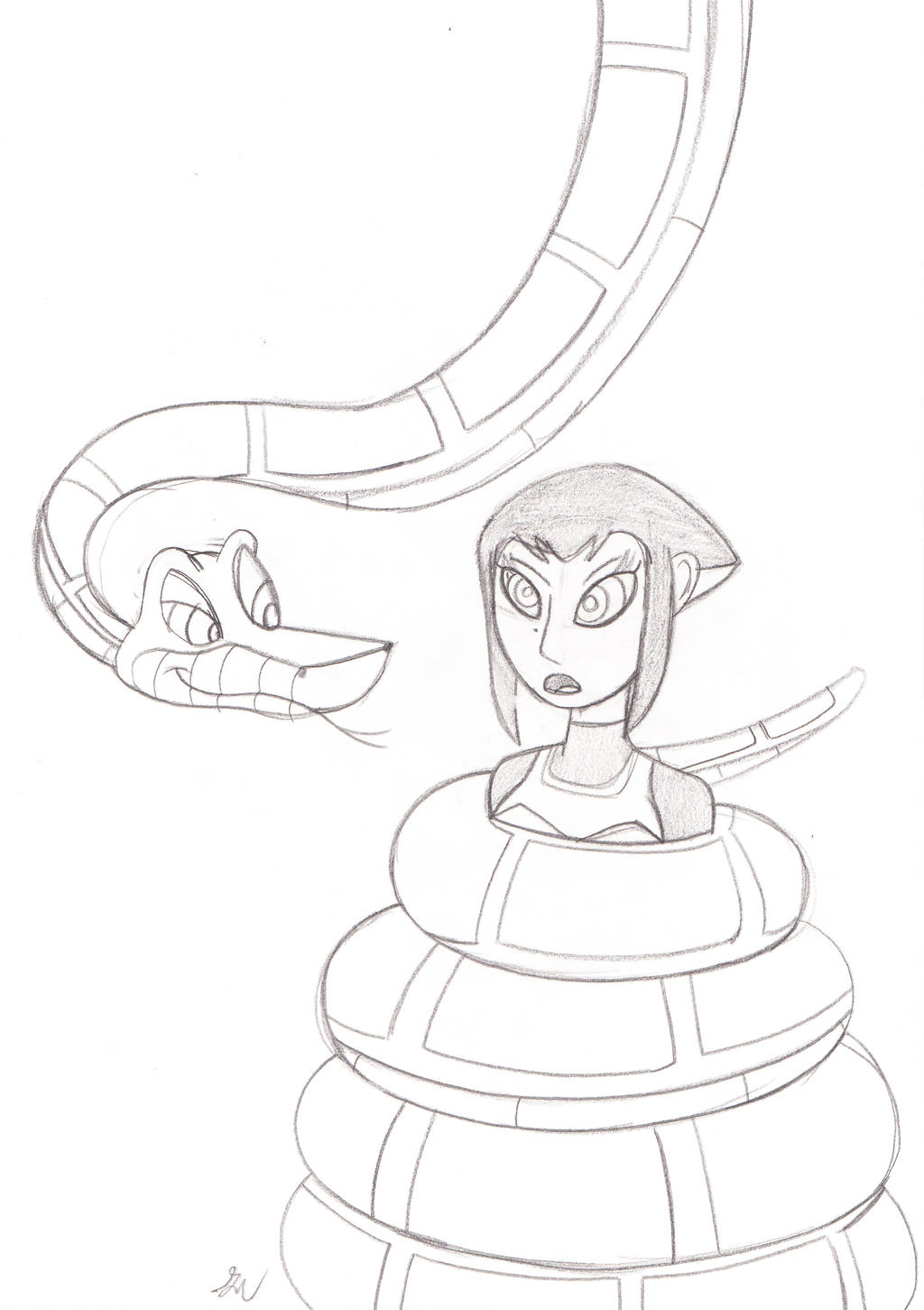 Kaa and karai Sketch by lol20 on DeviantArt