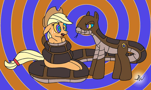 Kaa Pony Meets Applejack Painted