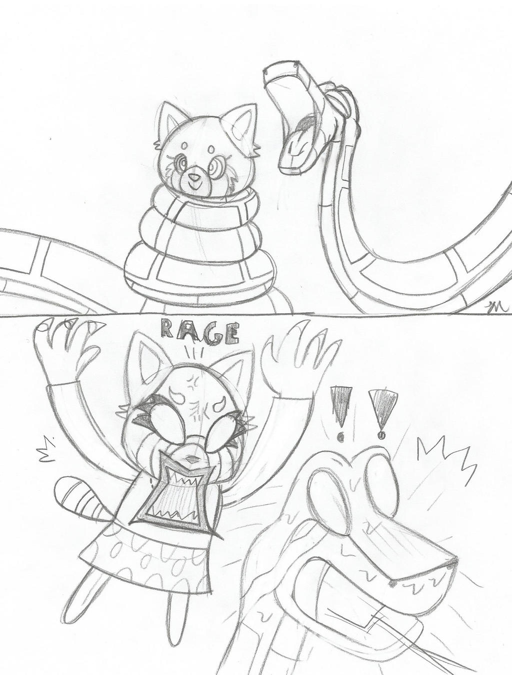 Kaa and Retsuko Sketch by lol20 on DeviantArt