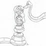 Kaa and Princess Charlie sketch