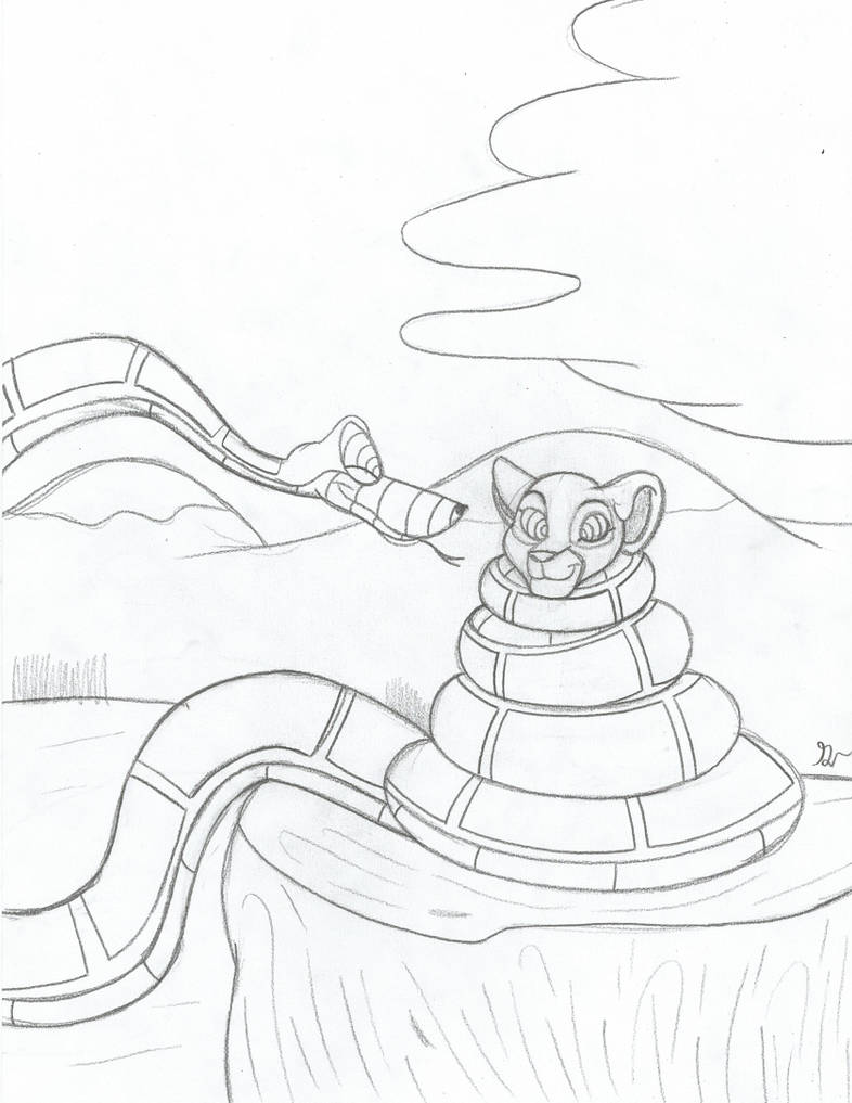 Kaa and Kiara Redrawn Sketch by lol20 on DeviantArt