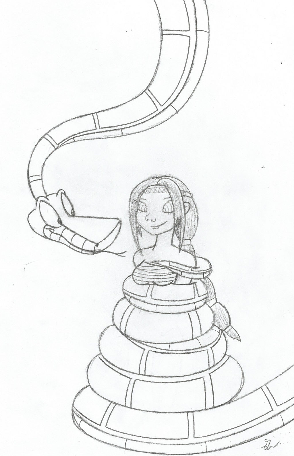 Kaa and Astrid older Sketch by lol20 on DeviantArt