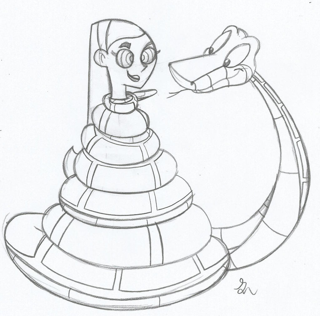 Kaa and Jazz Phantom Sketch by lol20 on DeviantArt