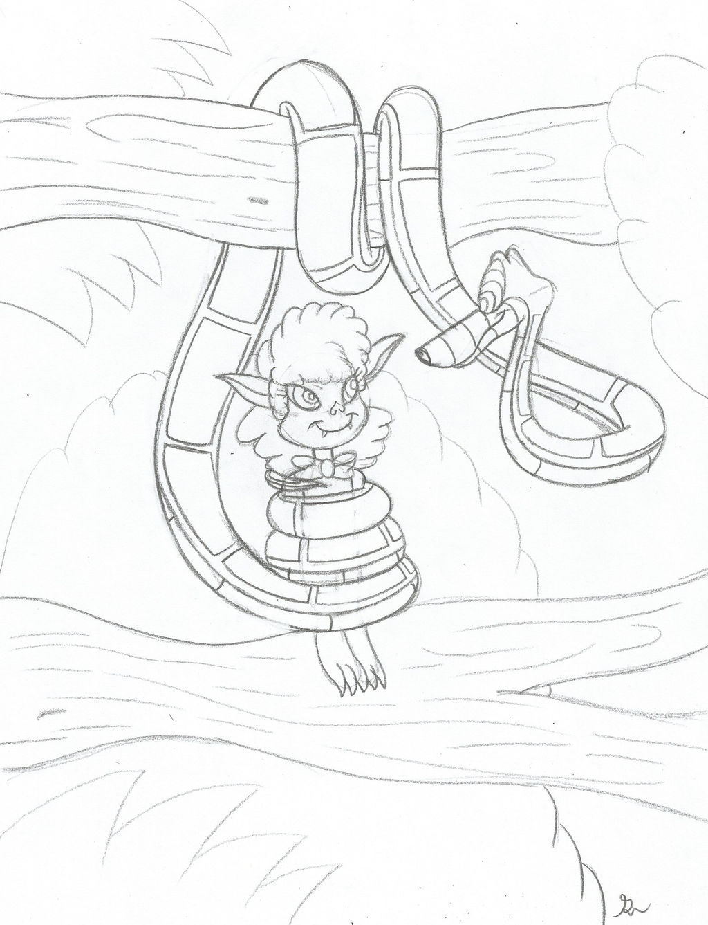 Kaa and Winnie Werewolf Sketch by lol20 on DeviantArt