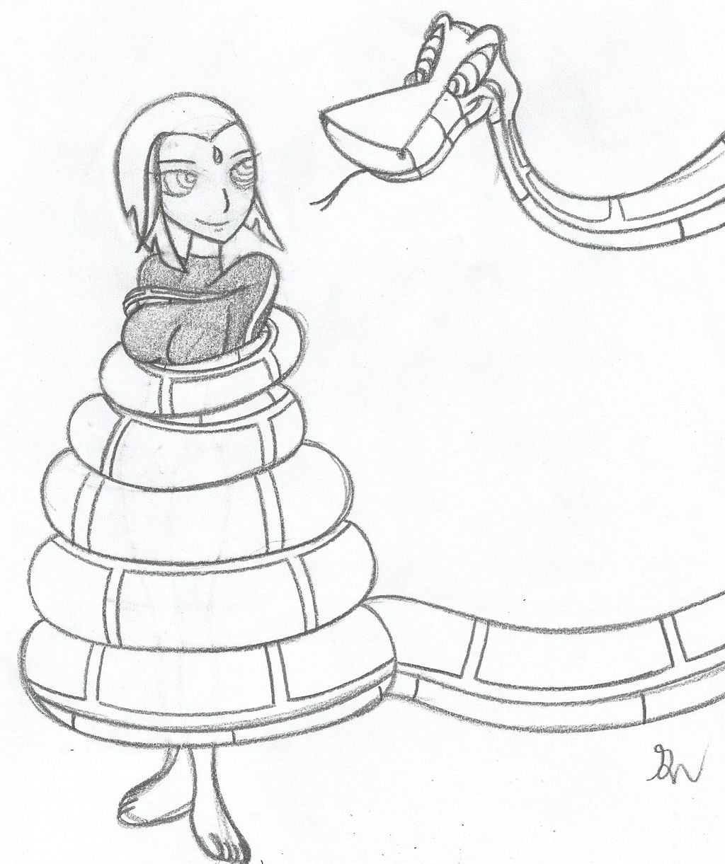 Kaa Meets Raven Redrawn Sketch by lol20 on DeviantArt