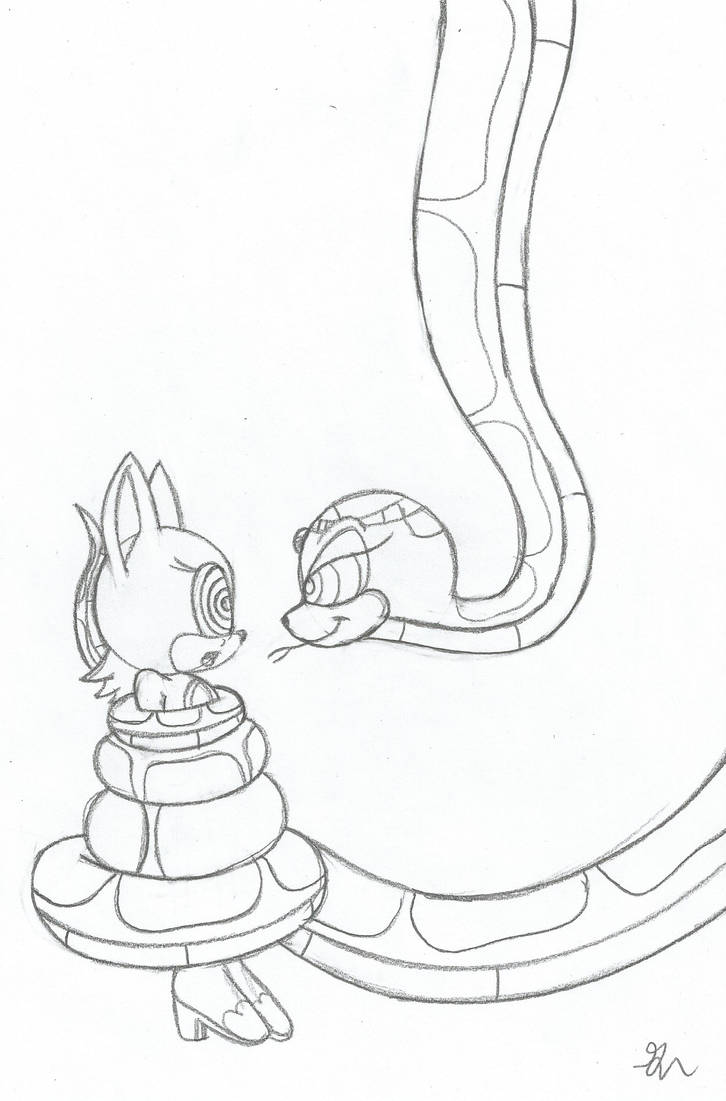 Fem Kaa and Rouge The Bat Sketch by lol20 on DeviantArt